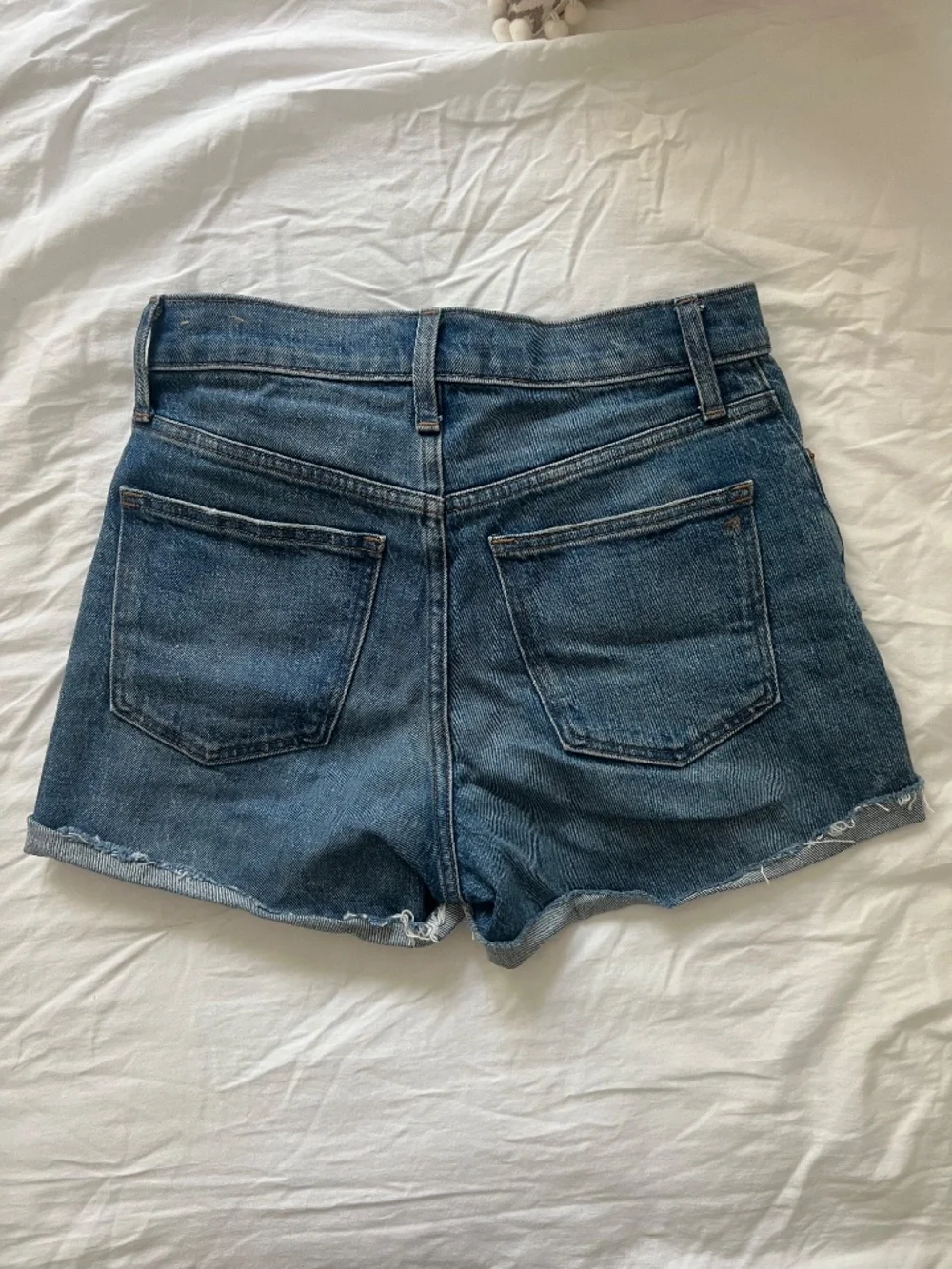 Madewell High-Rise Denim Shorts Size 25 Cuffed Distressed Blue